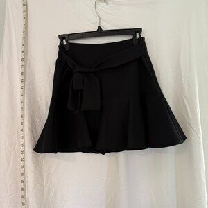 Zara Mini Skirts Women's Black Medium Belted Pleated High Waist Classic Comfort